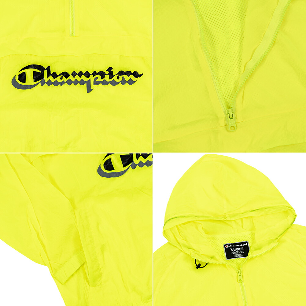 楽天市場】【セール】 Champion ナイロンジャケット ハーフジップ プル