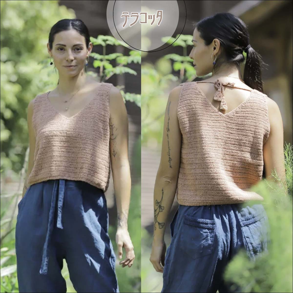 新品インディゴシー インディゴシートップス indigosdea バックリボン