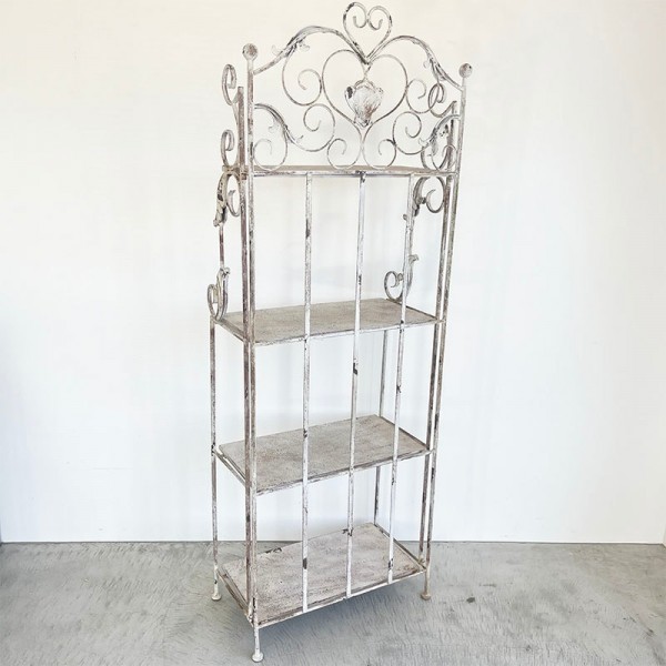 楽天市場】アイアン 4段シェルフ アイアンラック ホワイト ブランシェ