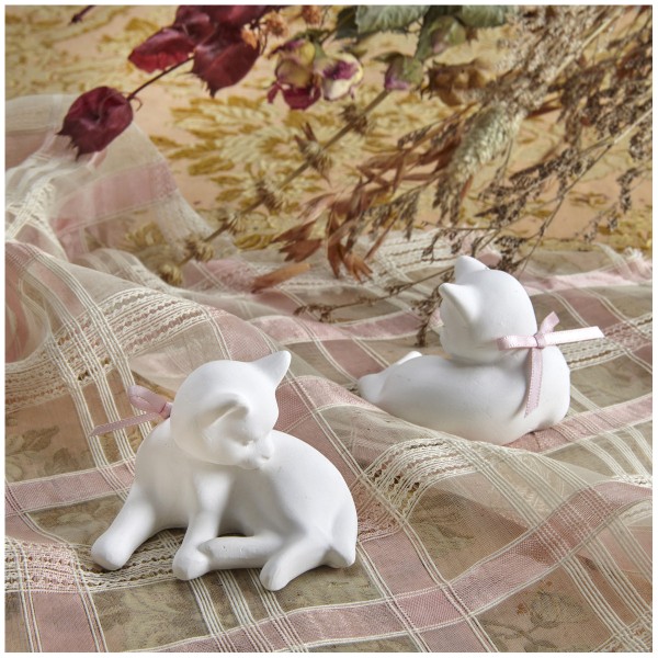 楽天市場】猫 キャット アロマストーン 石膏 置物 ネコ オブジェ