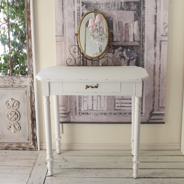 楽天市場】ドレッサー アンティーク調 ミラー付き ホワイト フランス