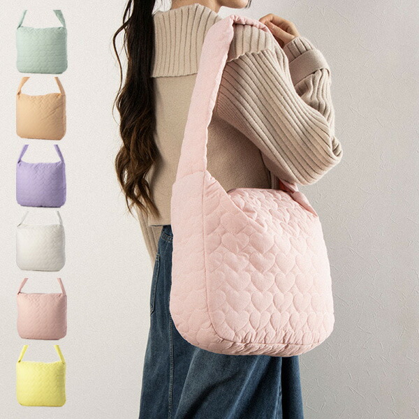 楽天市場】ショルダーバッグ トートバッグ キルティング ハート 肩掛け