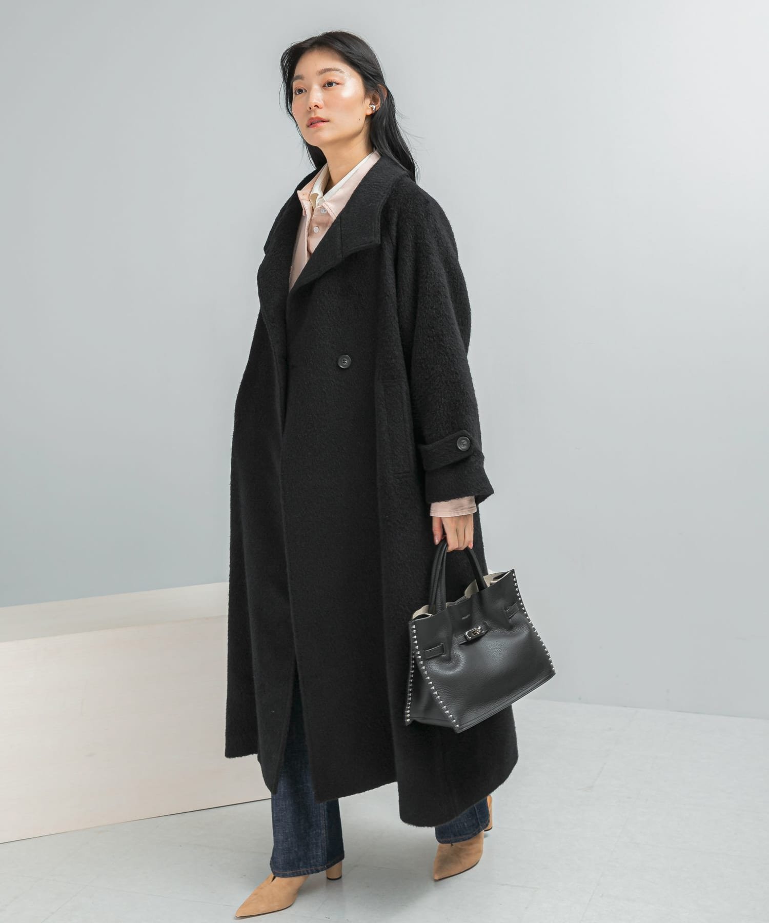 URBAN RESEARCH ROSSO｜アルパカ混シャギースタンドコート | Rakuten