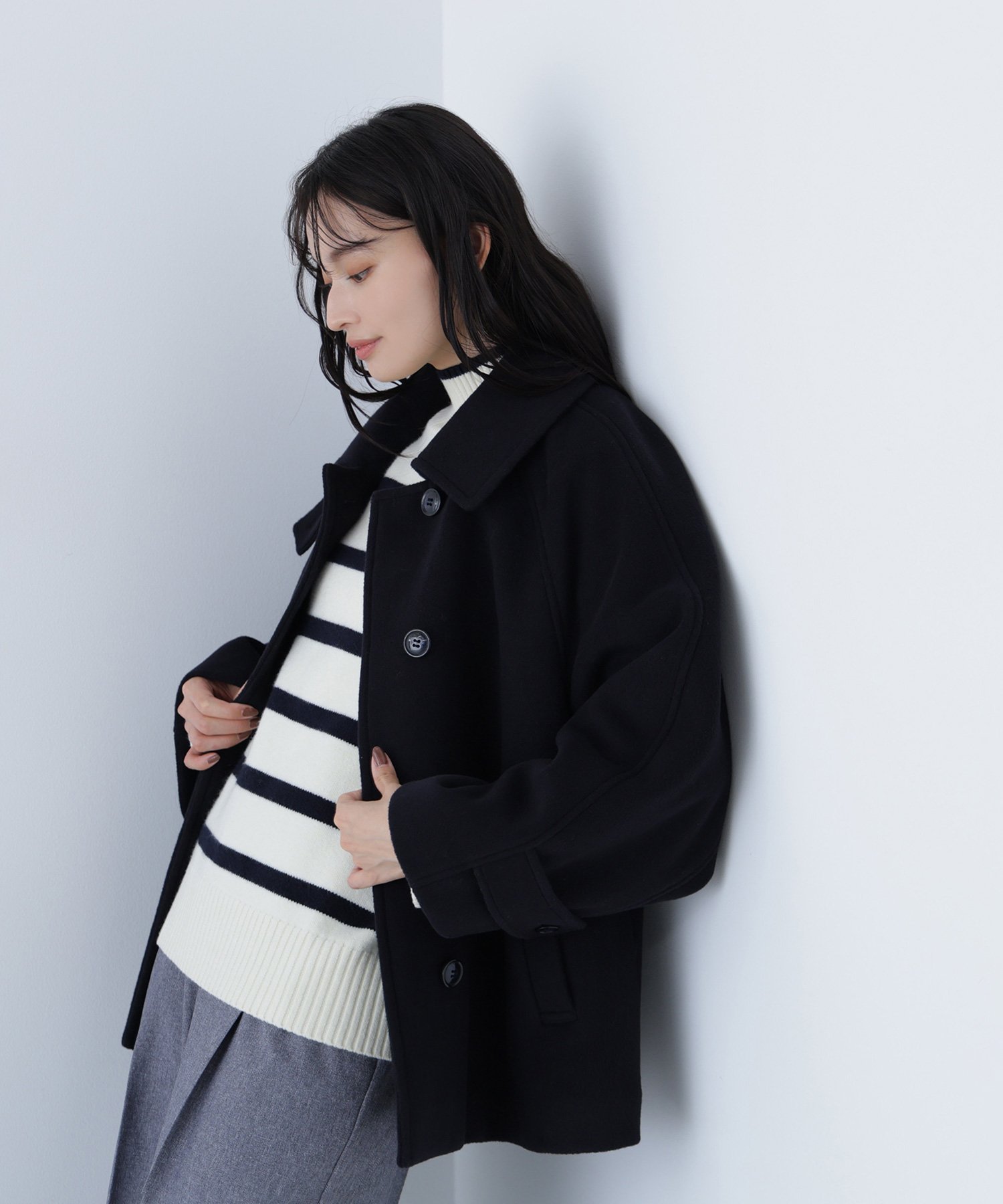 NATURAL BEAUTY BASIC｜ステンカラーハーフコート | Rakuten Fashion