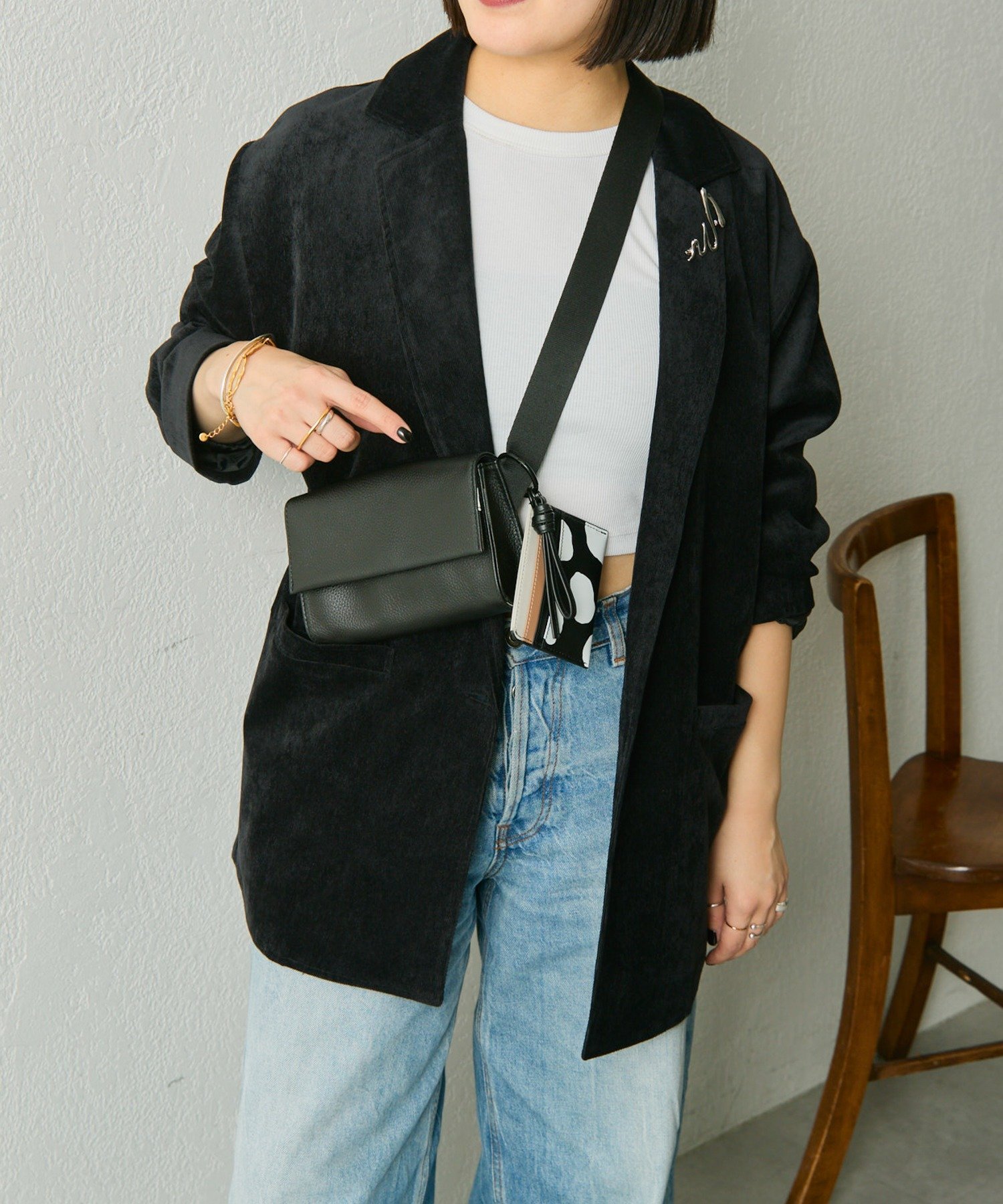 ear PAPILLONNER｜《インフルエンサーuchida企画/本革》ミニワイド