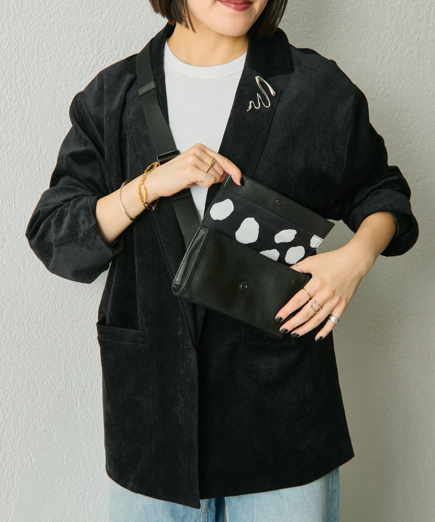 ear PAPILLONNER｜《インフルエンサーuchida企画/本革》ミニワイド