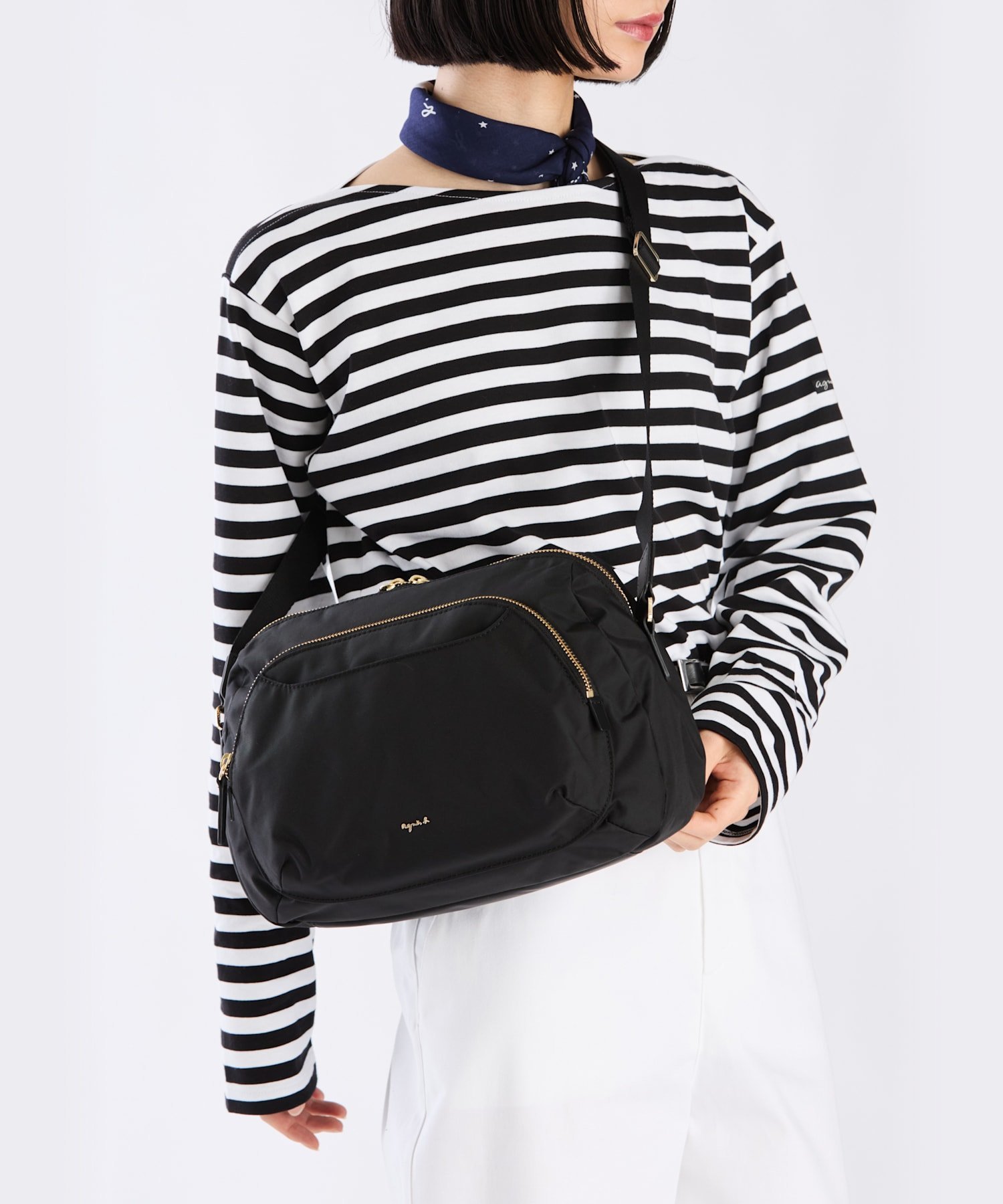 agnes b.｜ナイロンショルダーバッグ 