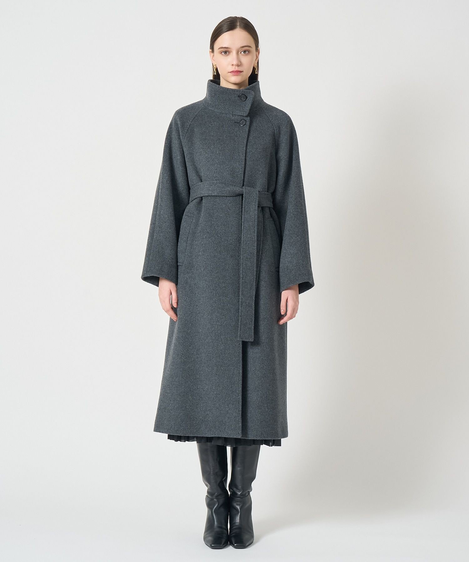 ANAYI｜ラムウールビーバースタンドコート | Rakuten Fashion(楽天