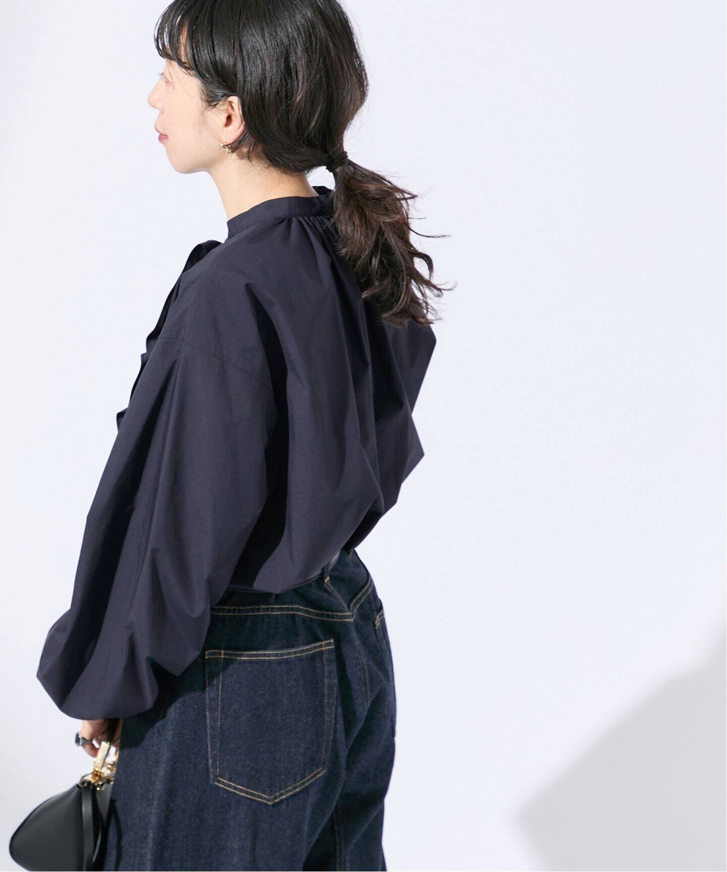 JOURNAL STANDARD L'ESSAGE｜《追加》スタンドカラーフリルシャツ