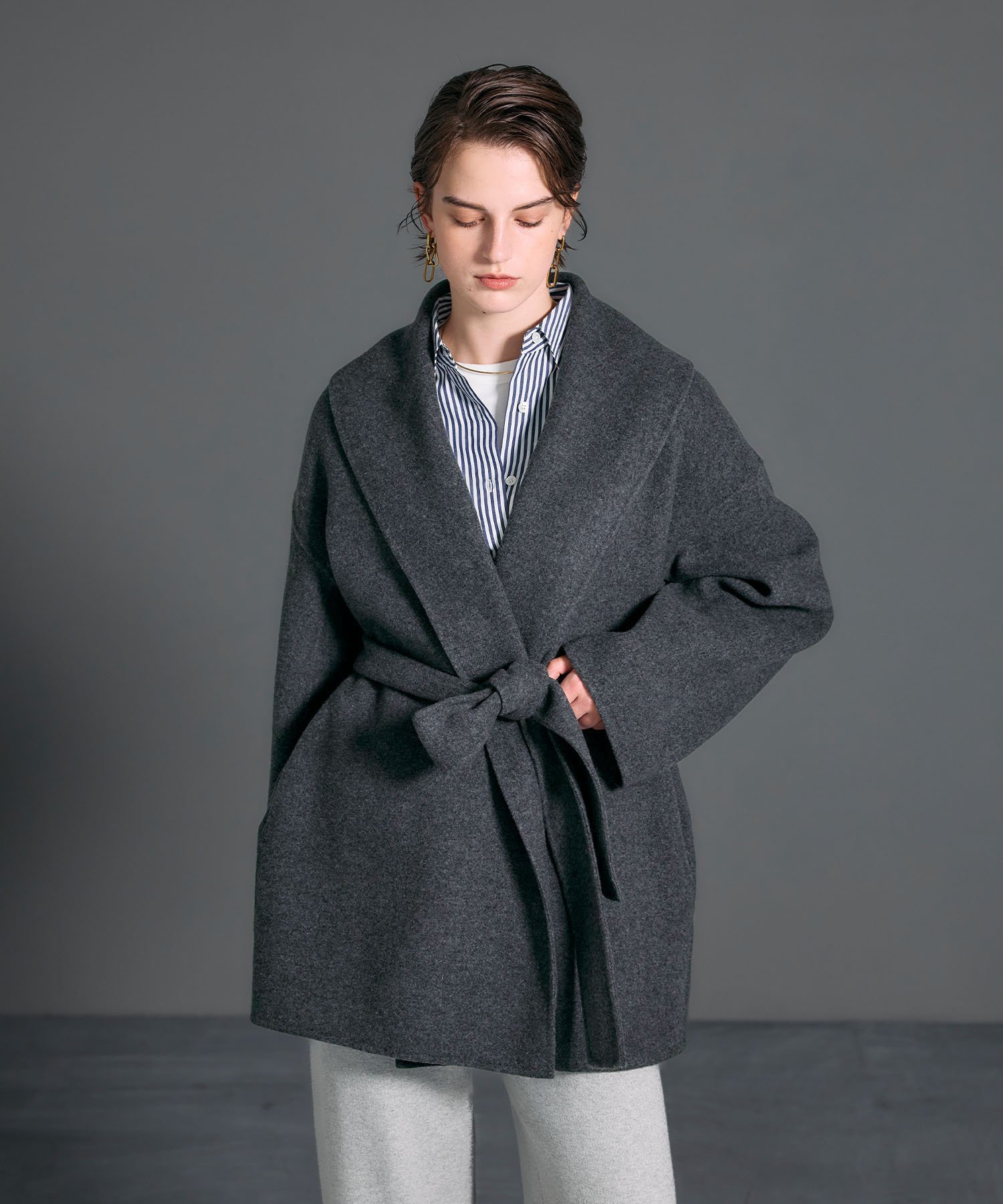 N.O.R.C｜ウールメルトンミドルリバーコート | Rakuten Fashion(楽天