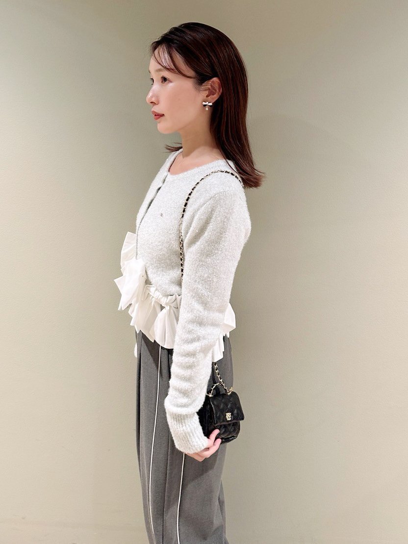 SNIDEL｜リボンモチーフカーディガン | Rakuten Fashion(楽天