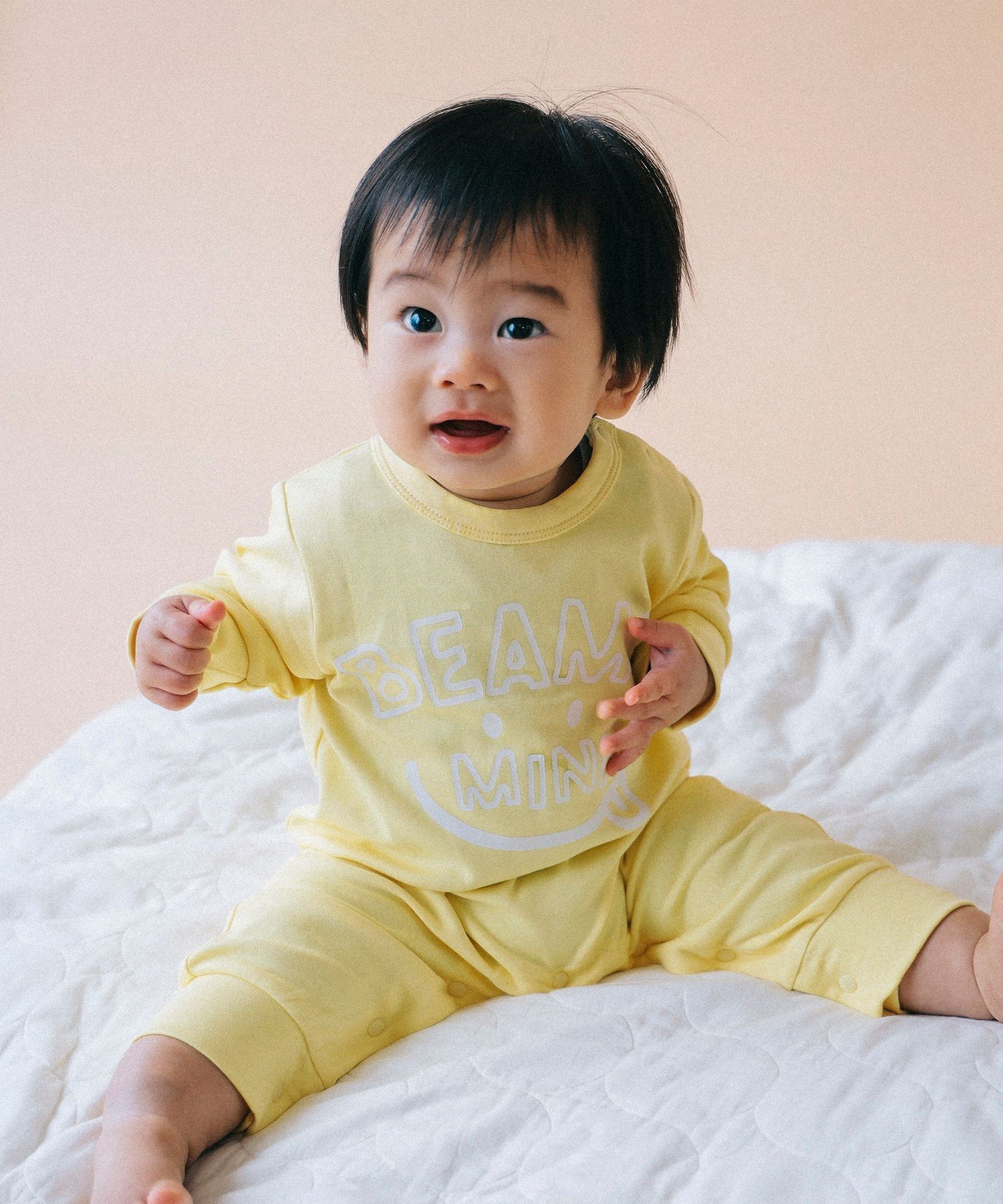 BEAMS mini｜スマイル ロンパース (70~80cm) 25AW ギフト プレゼント