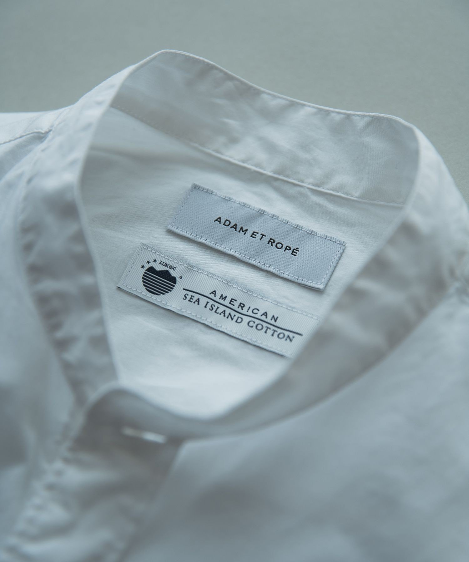 ADAM ET ROPE'｜【Sea Island Cotton】バンドカラー シャツ | Rakuten
