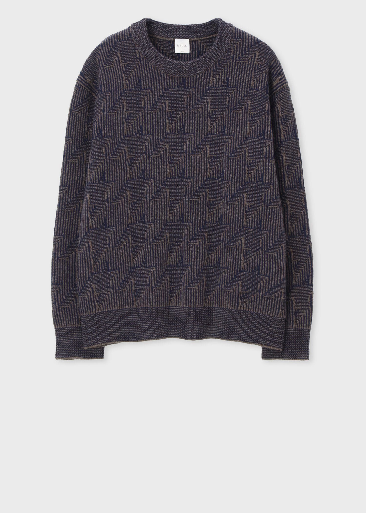 Paul Smith｜ビッグハウンドトゥース クルーネックニット | Rakuten