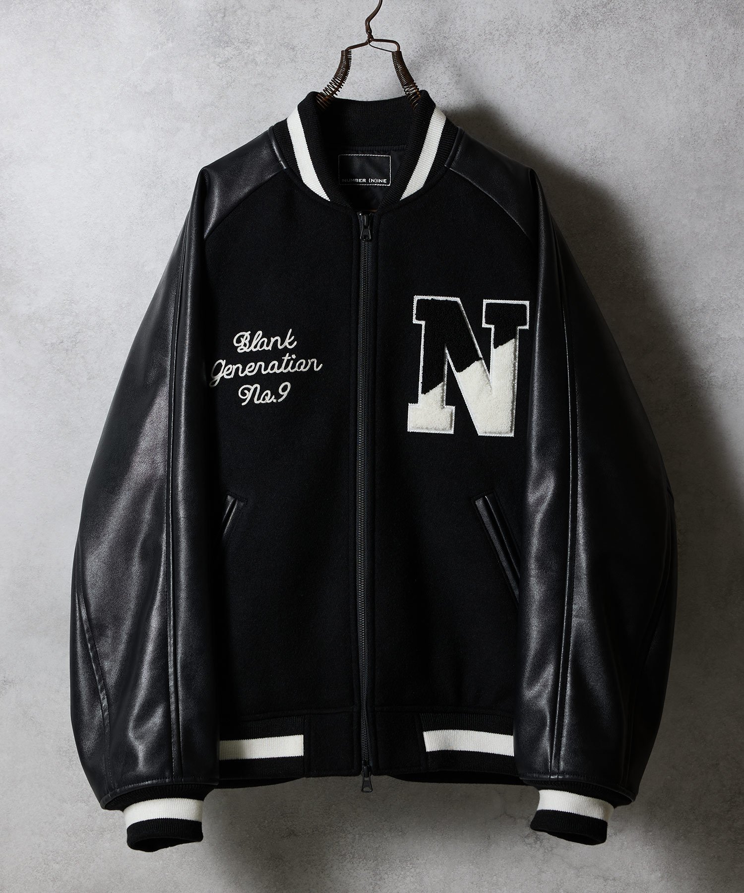 NUMBER (N)INE｜RAGLAN SLEEVE ZIPPER STADIUM JACKET | Rakuten