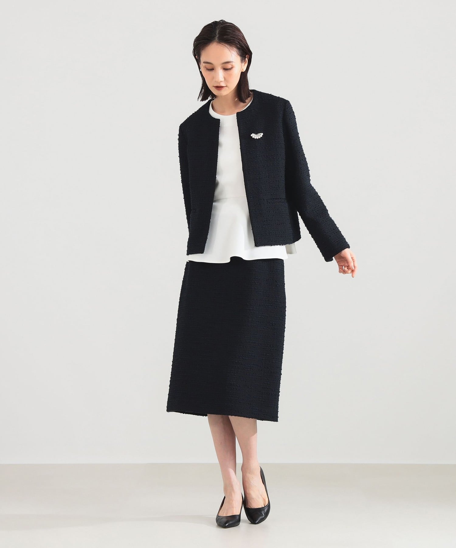 Demi-Luxe BEAMS｜【期間限定＋15％ポイントバック】ツイード クルー