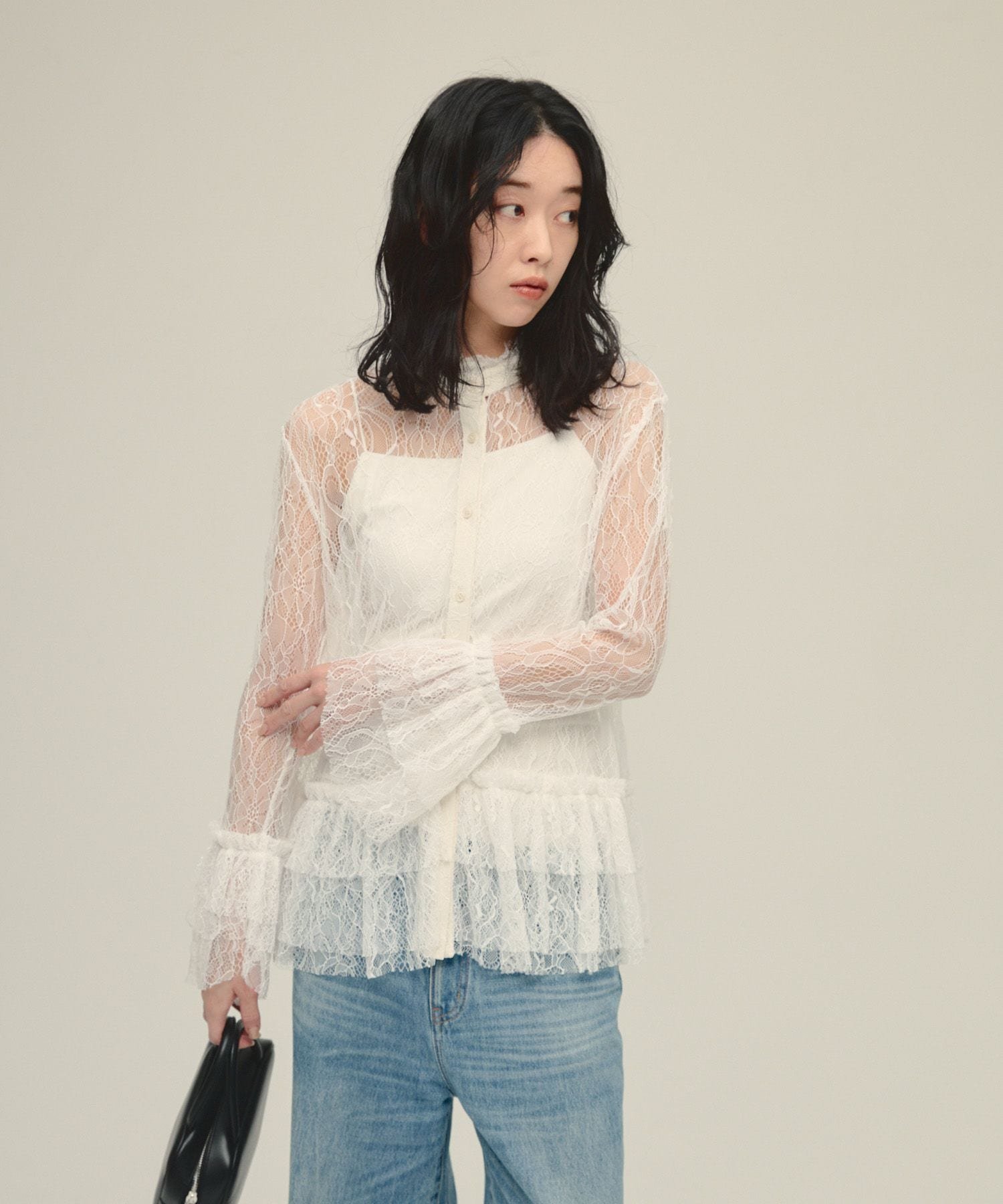 JEANASIS｜Lace Frill Shirt | Rakuten Fashion(楽天ファッション／旧