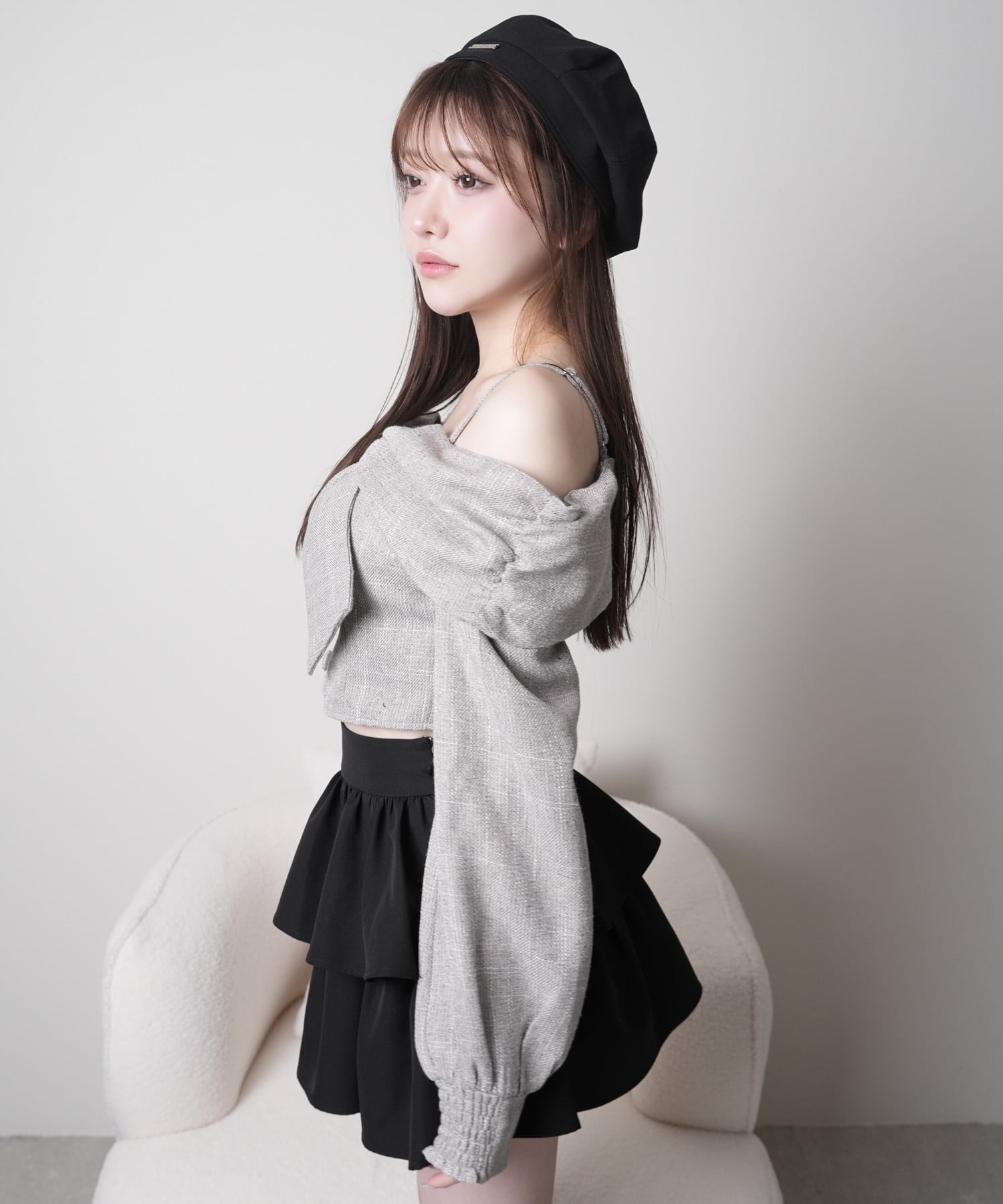 LIP SERVICE｜LIP SERVICE/(W)リボンオフショルロングスリーブトップス