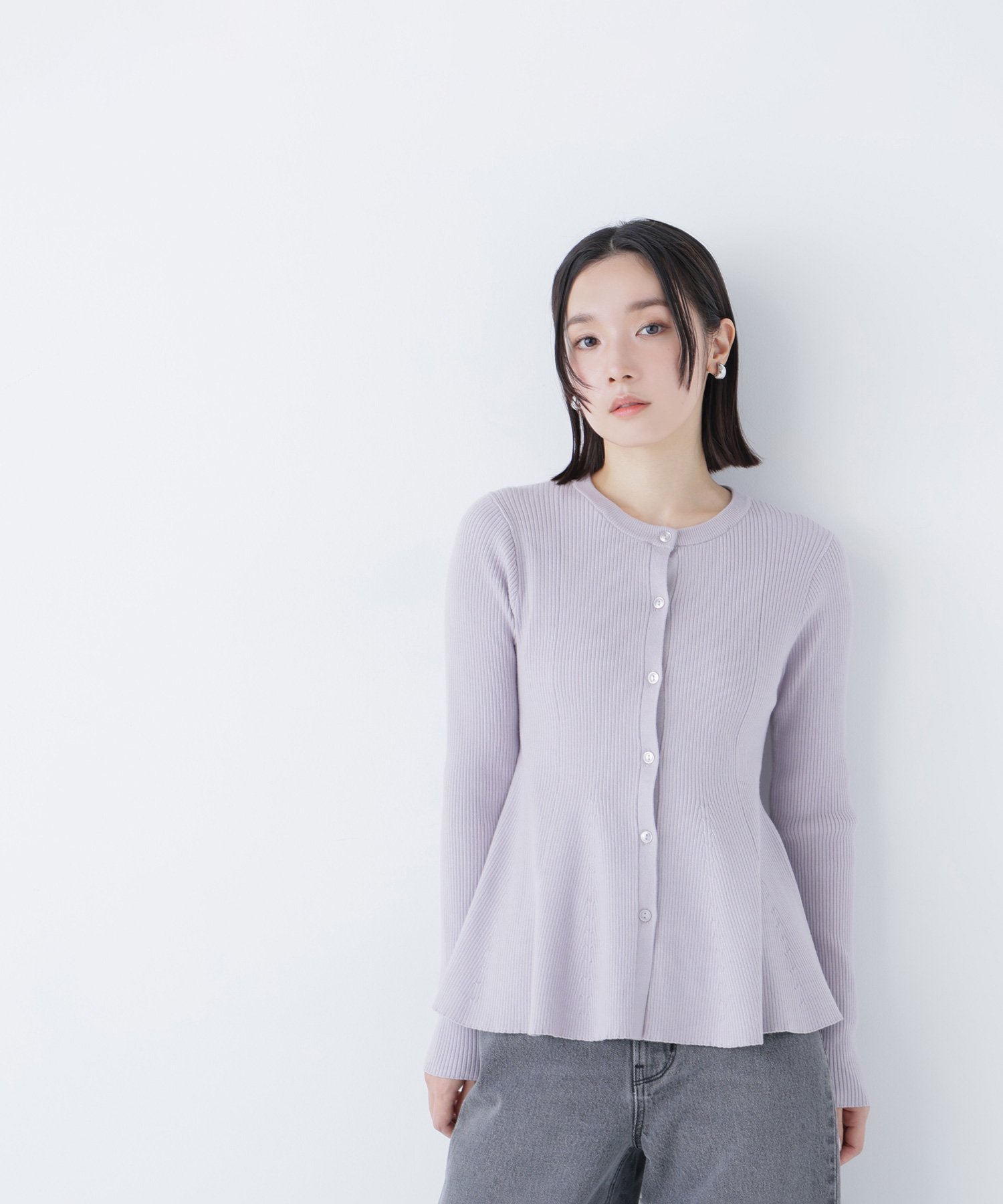 NATURAL BEAUTY BASIC｜2wayカラーペプラムニット | Rakuten Fashion