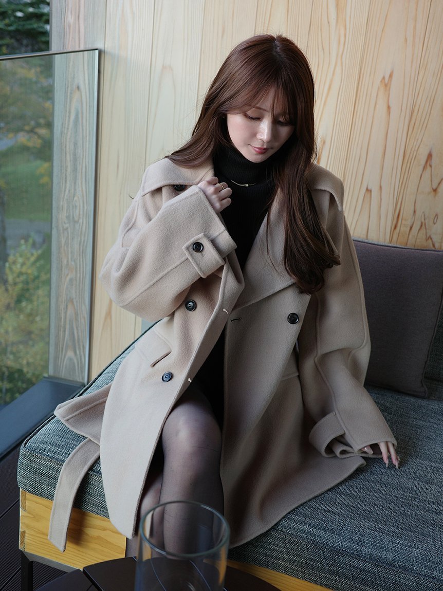 FRAY I.D｜ウールリバーミドルAラインコート | Rakuten Fashion(楽天