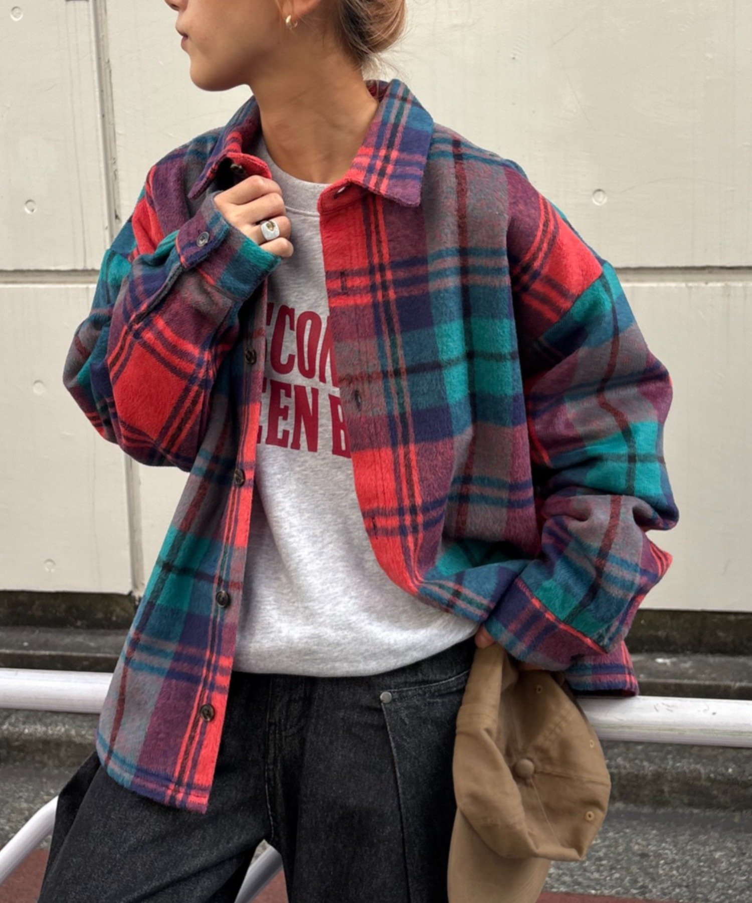 CIAOPANIC TYPY｜【DISCUS】シャギーチェックシャツジャケット