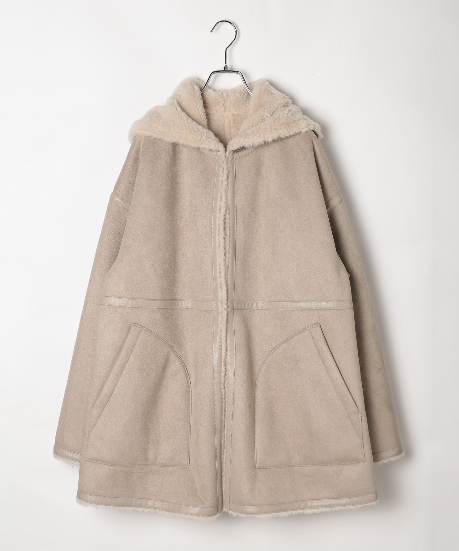 LEPSIM｜リバーシブルムートンボアポンチョコート | Rakuten Fashion