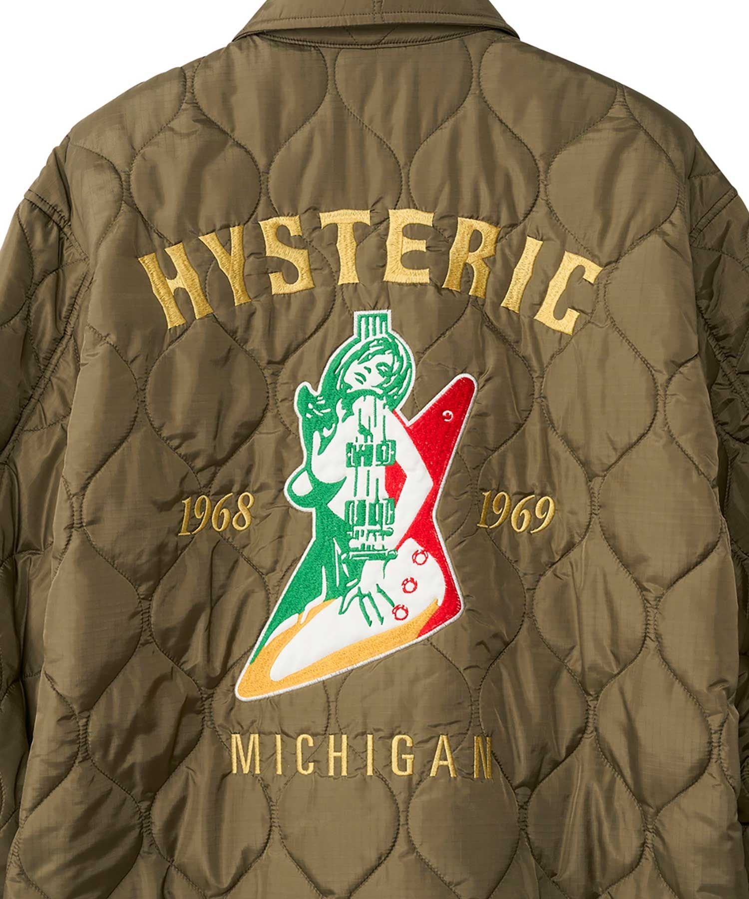 HYSTERIC GLAMOUR｜GUITAR GIRL MICHIGAN刺繍 キルティングジャケット