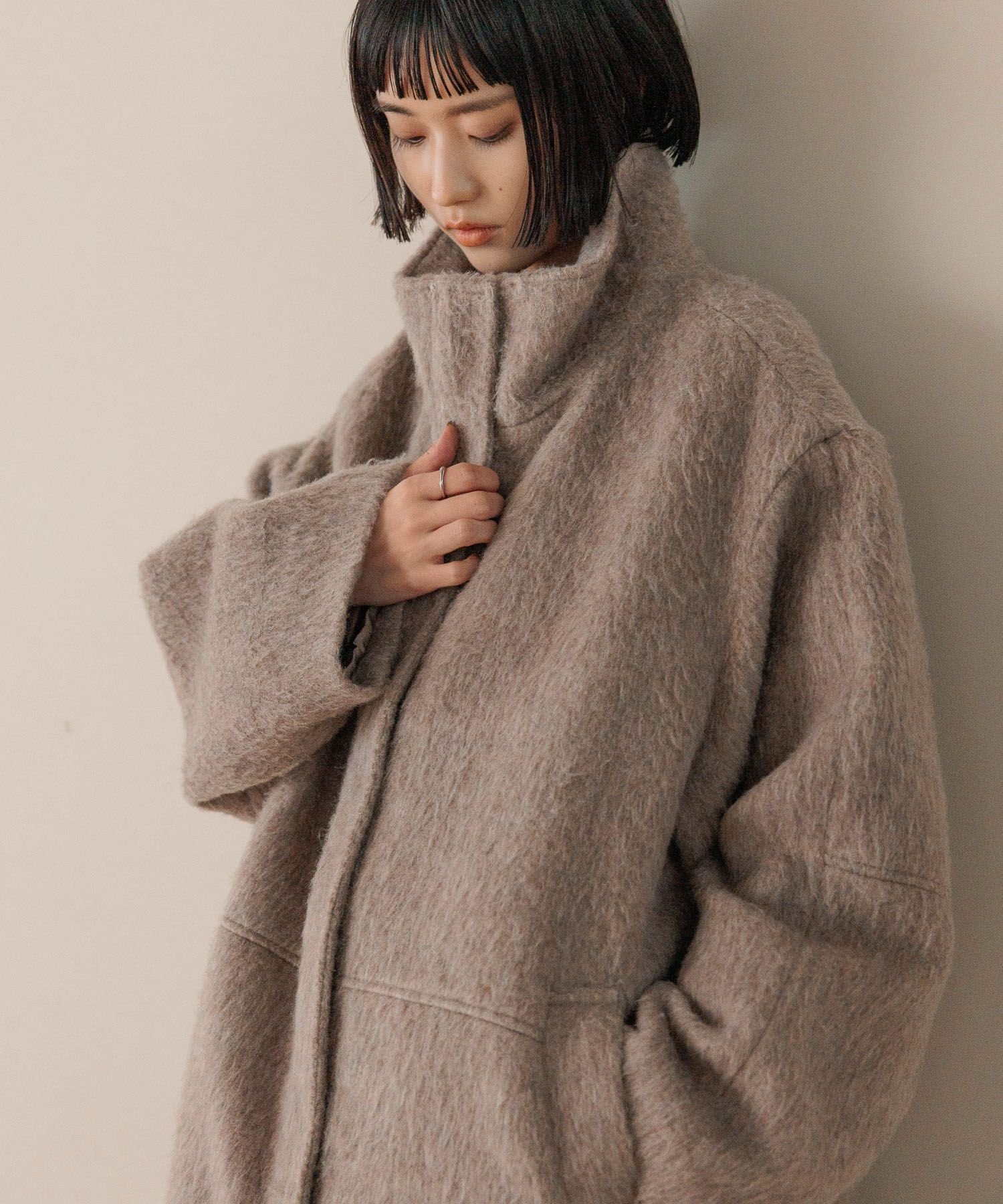 LOWRYS FARM｜シャギースタンドコート | Rakuten Fashion(楽天