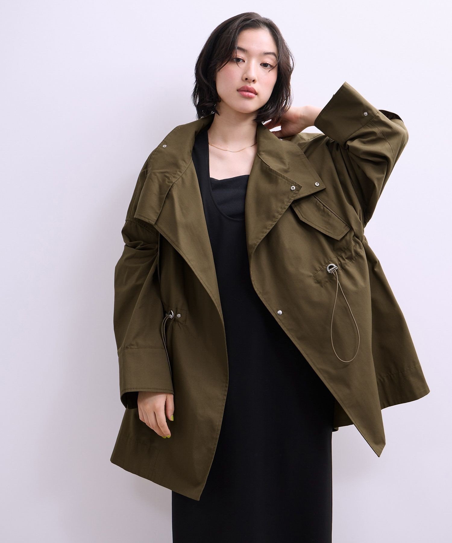 ADAM ET ROPE'｜【WEB限定】・【サステナブル】スタンドカラーハーフ