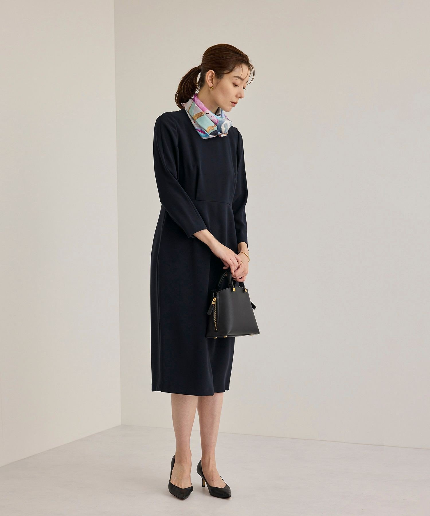 ROPE'｜トリアセダブルクロスウエストコンシャスワンピース | Rakuten