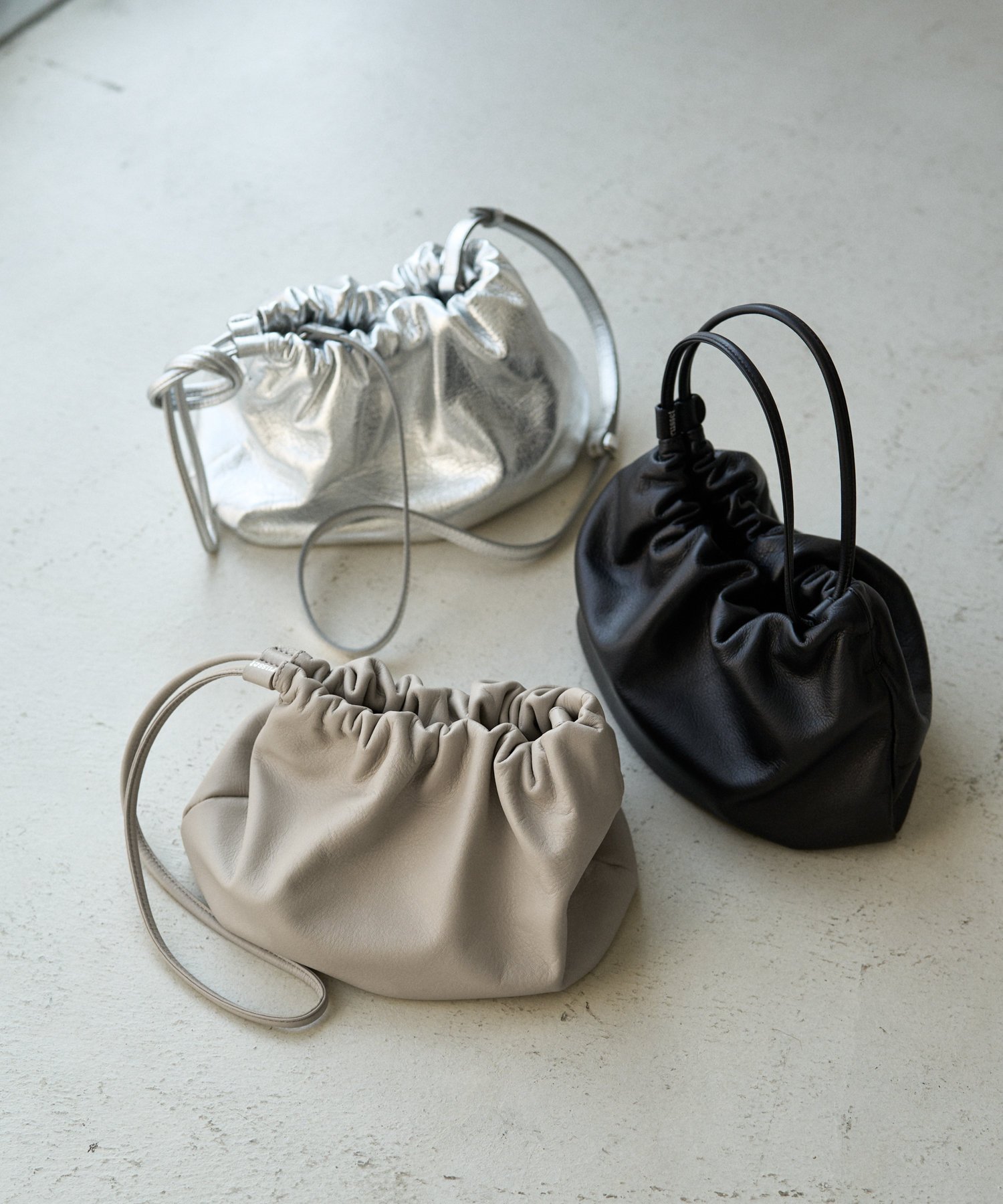 russet｜レザー巾着4WAYショルダーバッグ | Rakuten Fashion(楽天