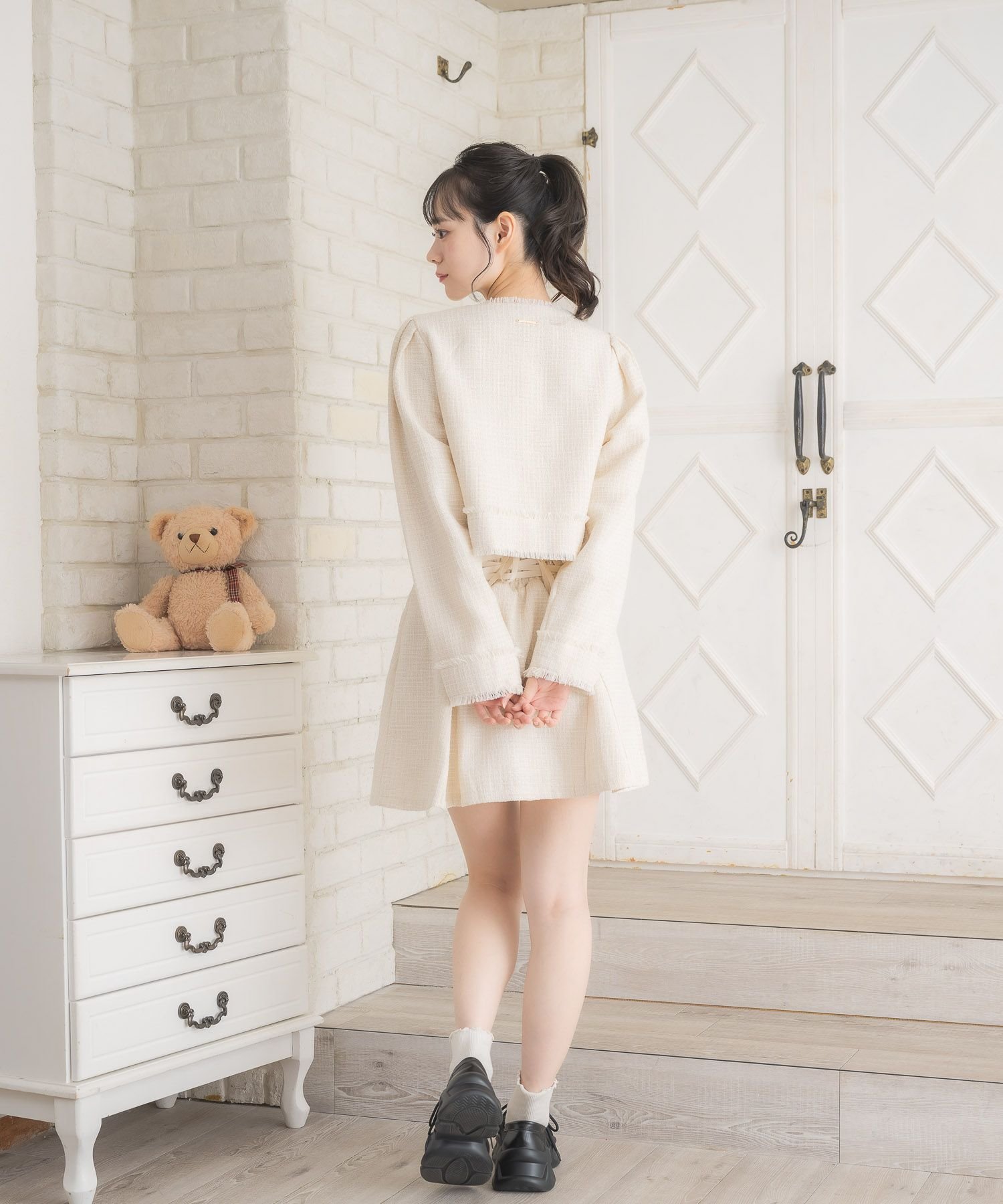 RETRO GIRL｜【セットアップ対応】プレート付ラメツイードJK | Rakuten