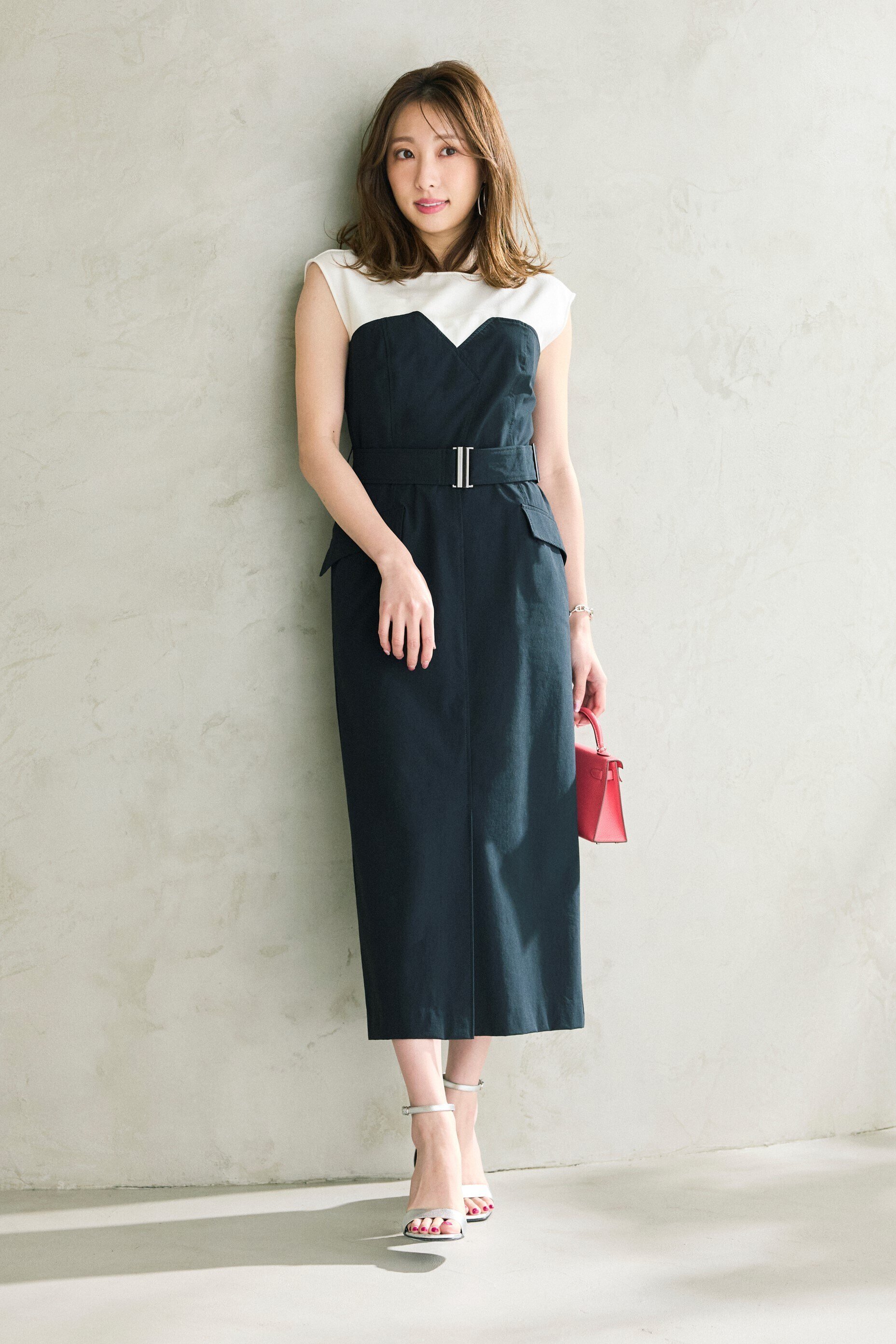 PINKY&DIANNE｜◇バイカラーコンビタイトワンピース | Rakuten Fashion