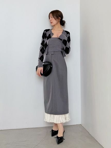 SNIDEL｜アーガイルニットアンサンブル | Rakuten Fashion(楽天