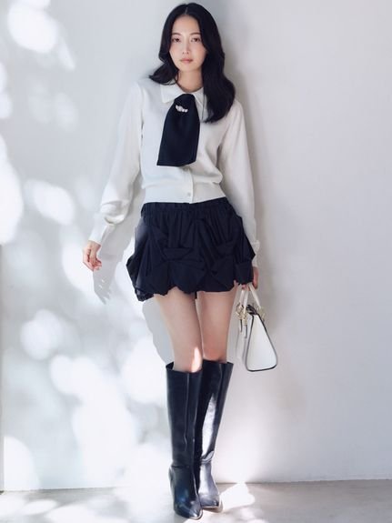 SNIDEL｜タイ付きビジューカーディガン | Rakuten Fashion(楽天