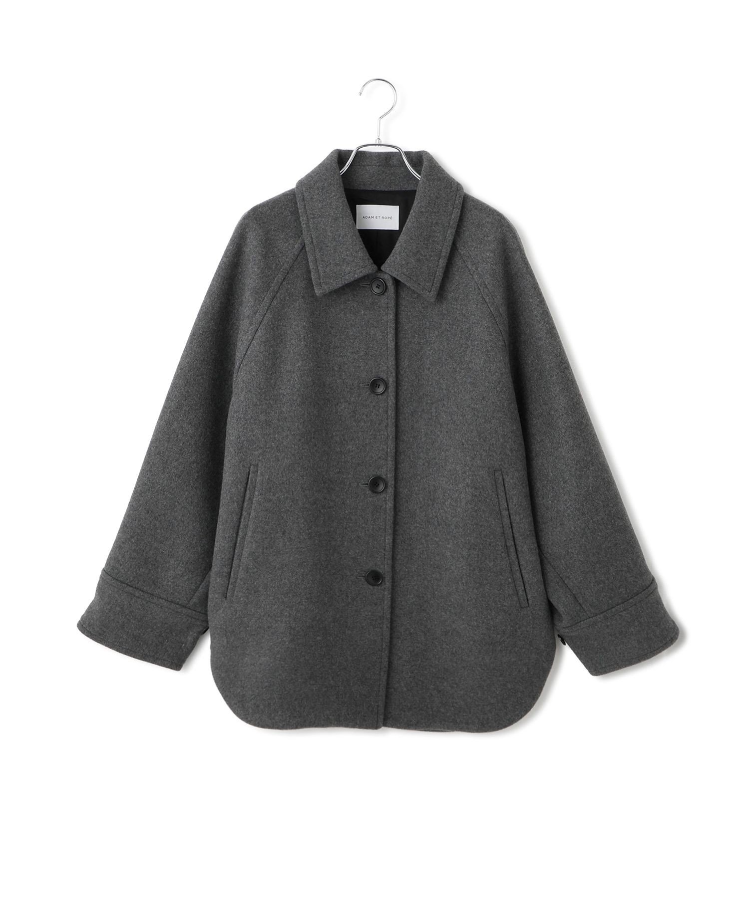 ADAM ET ROPE'｜Super140'sメルトンシャツコート | Rakuten Fashion
