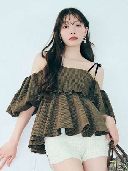 LILY BROWN｜3wayジャガードペプラムビスチェ | Rakuten Fashion(楽天