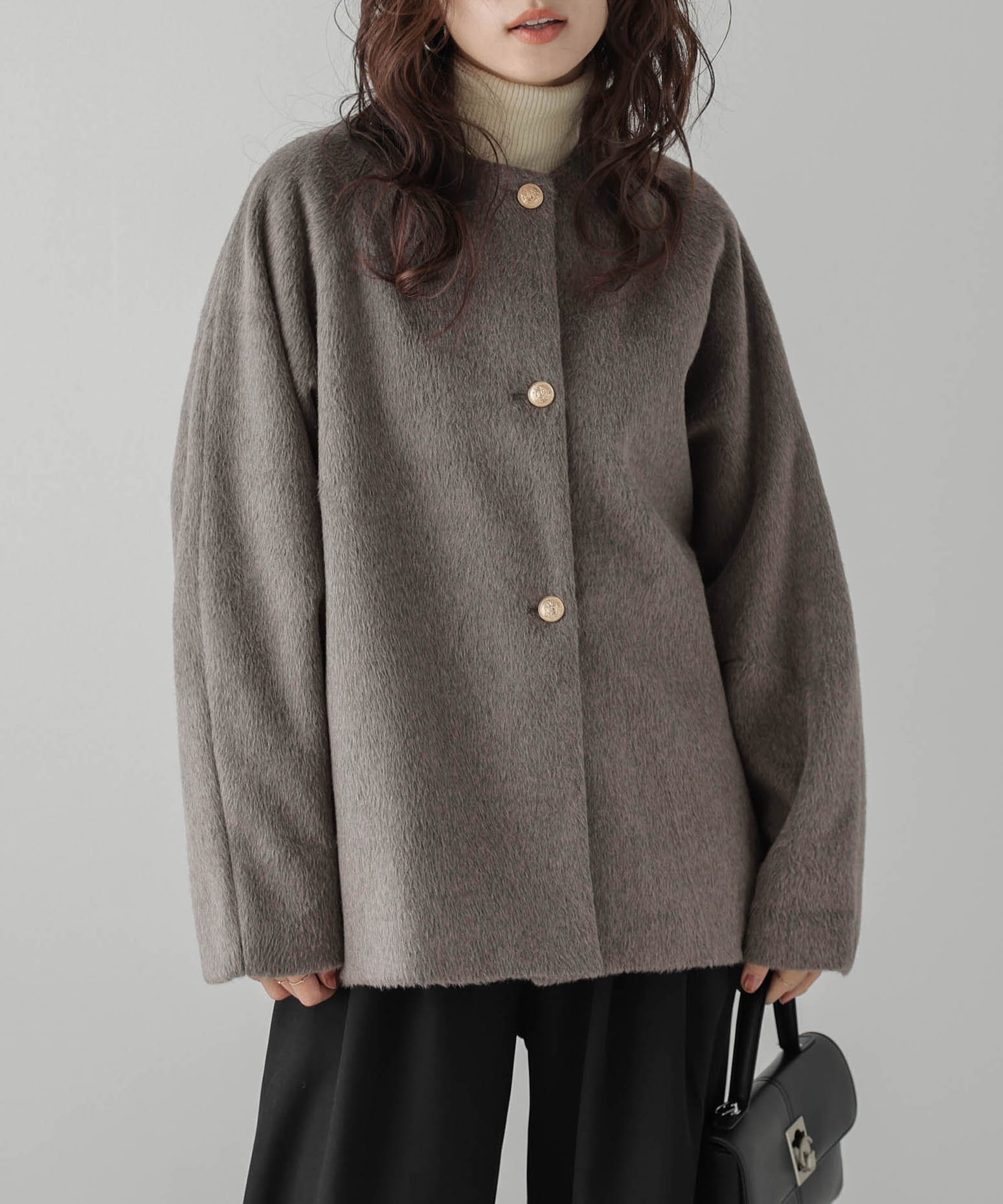 Lajour｜【日本製】シャギーハーフコート | Rakuten Fashion(楽天