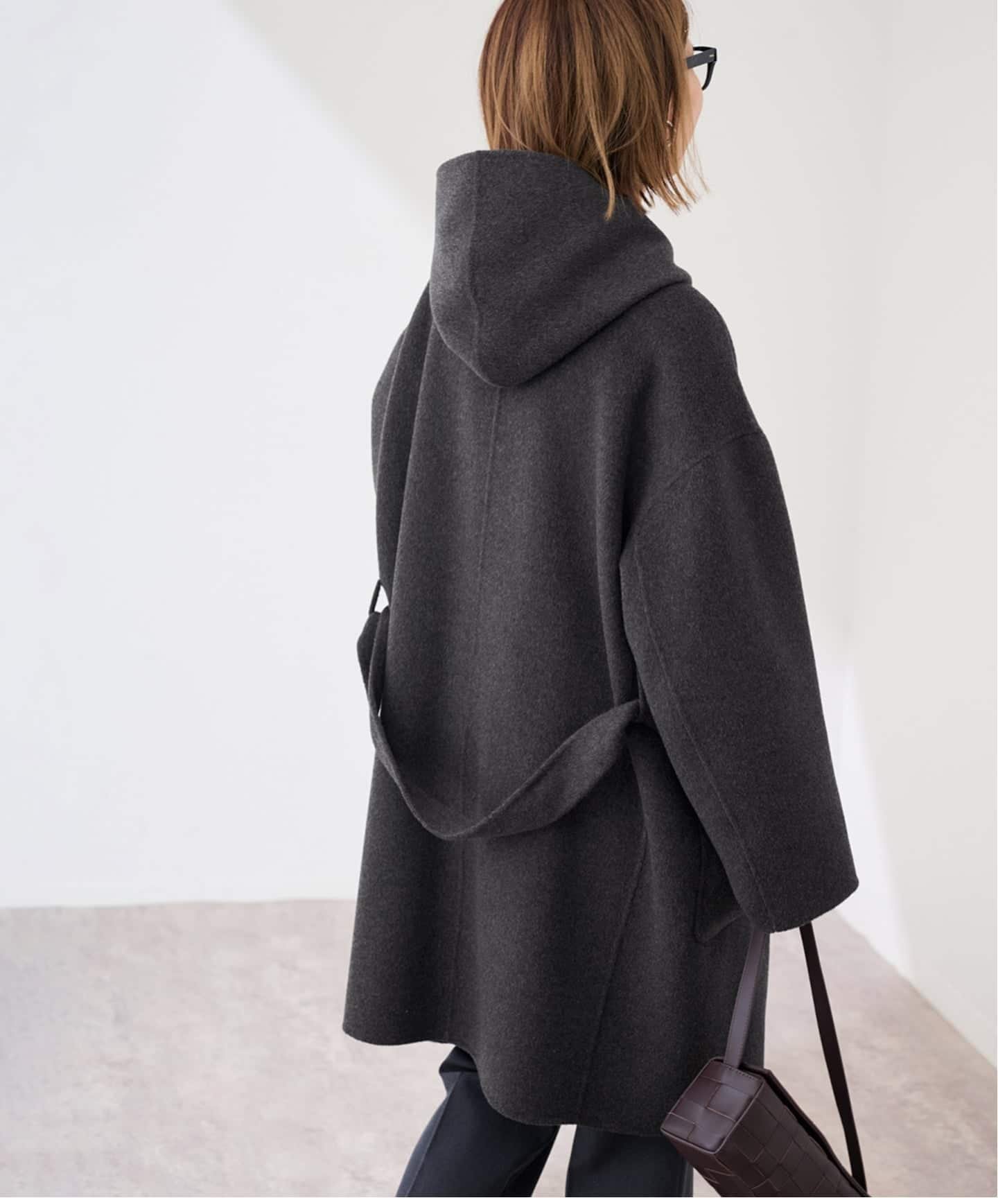 FRAMeWORK｜SUPER160'sフーディショートコート | Rakuten Fashion(楽天