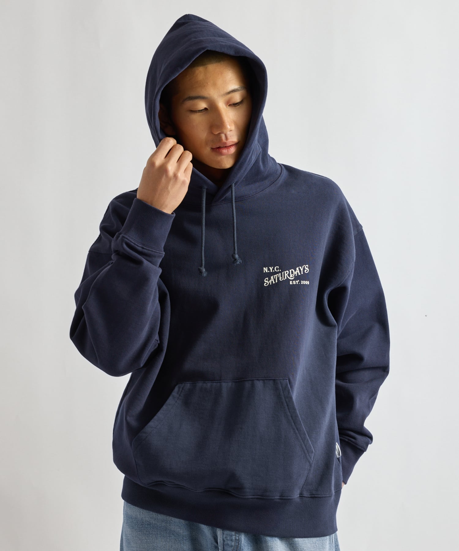 Saturdays NYC｜Warren Vintage Serif Relaxed Hoodie | Rakuten