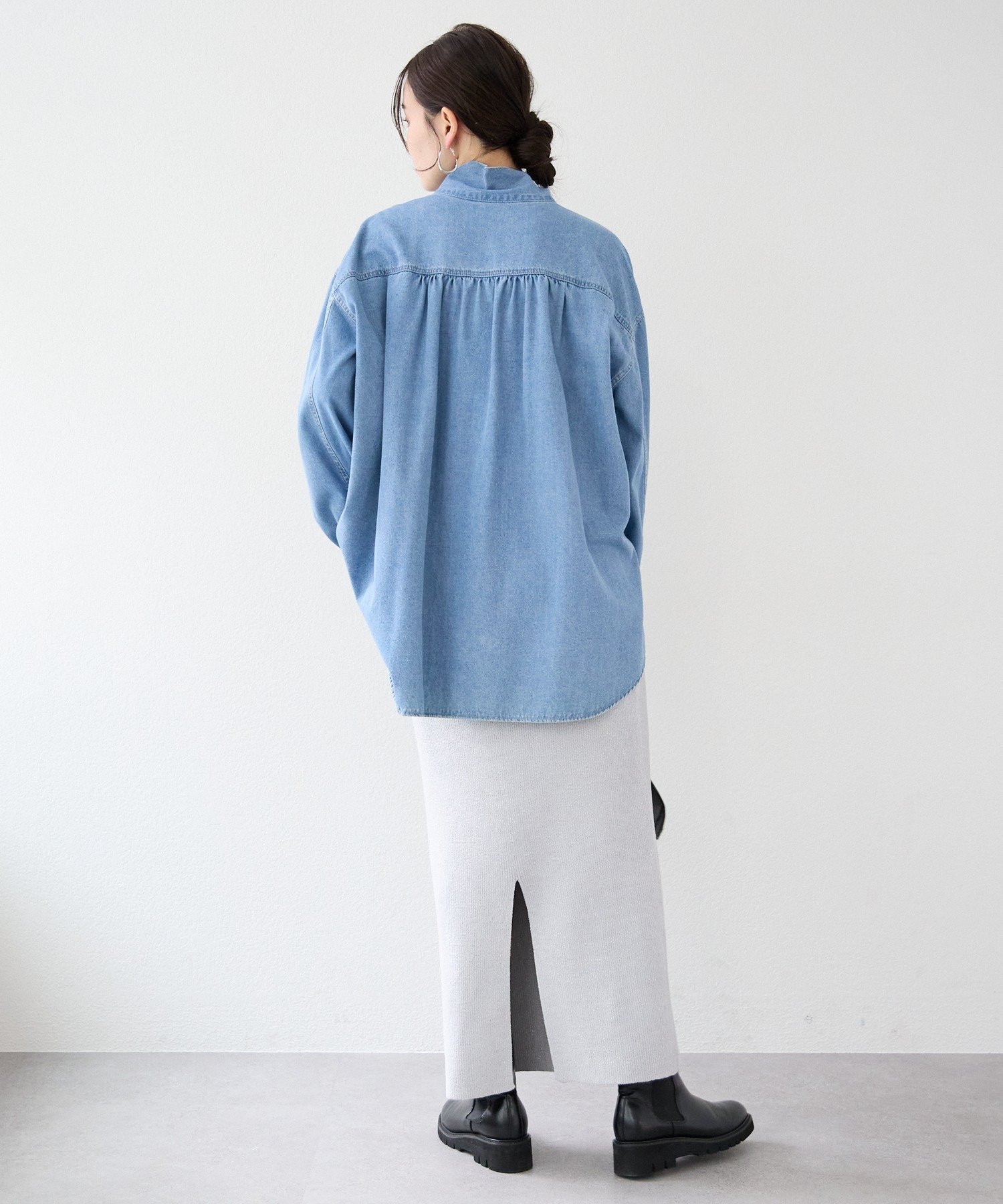 RIVE DROITE｜【新色追加/抜け感】デニムボウタイシャツ | Rakuten