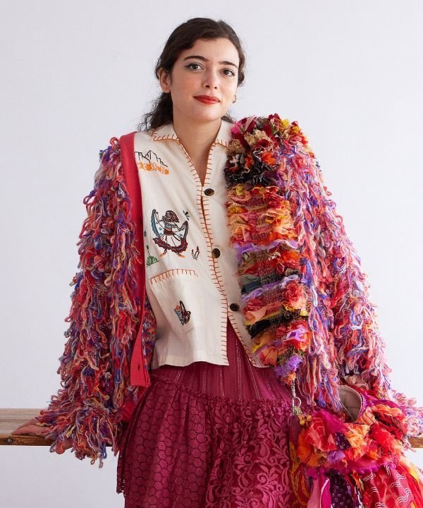 Amina Collection｜【チャイハネ】カラフルループニットカーディガン