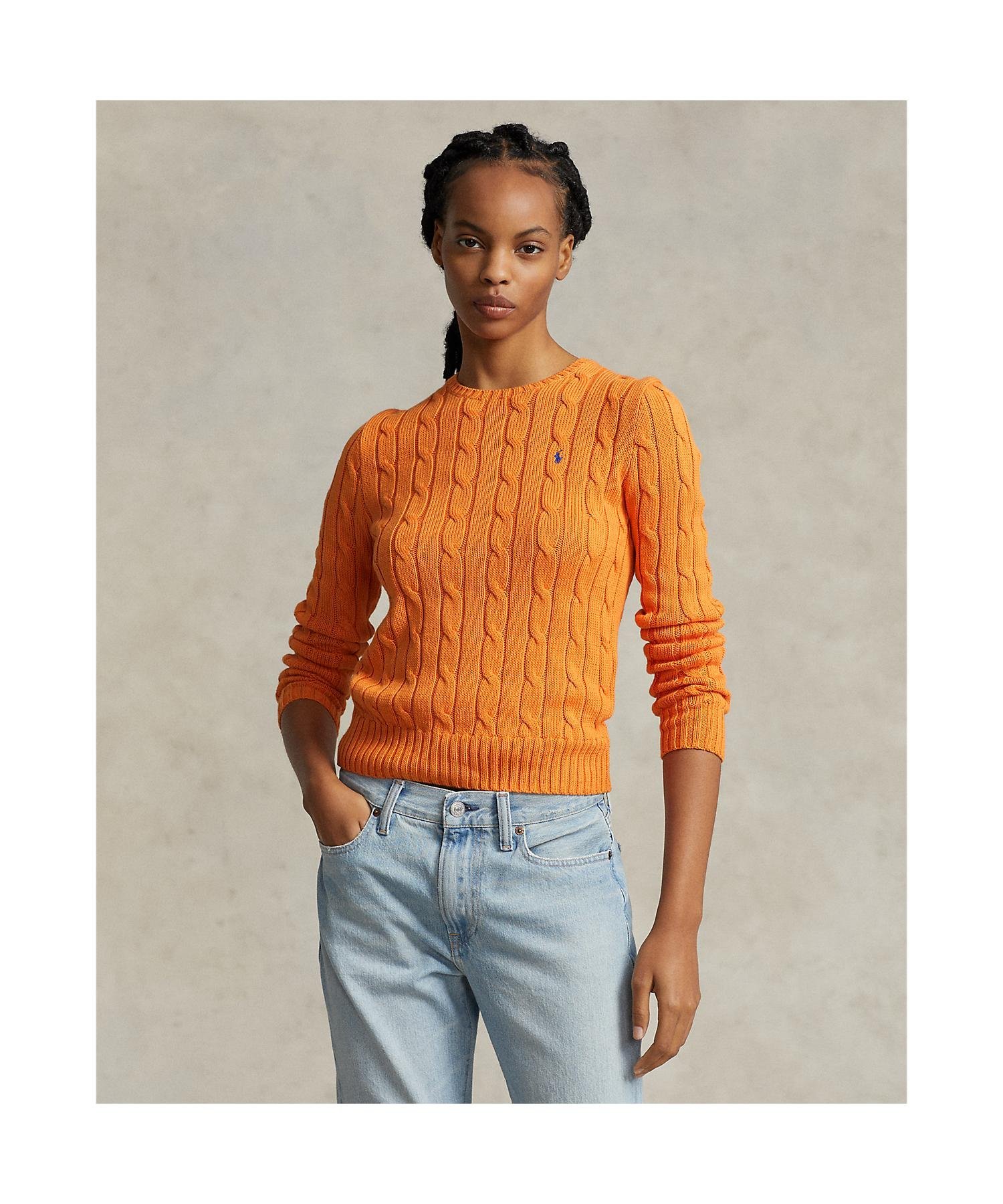 RALPH LAUREN｜ケーブルニット コットン クルーネック セーター