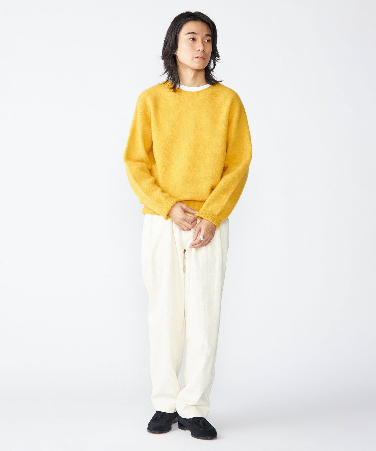 SHIPS｜【SHIPS別注】HARLEY OF SCOTLAND: ウール シャギー クルー