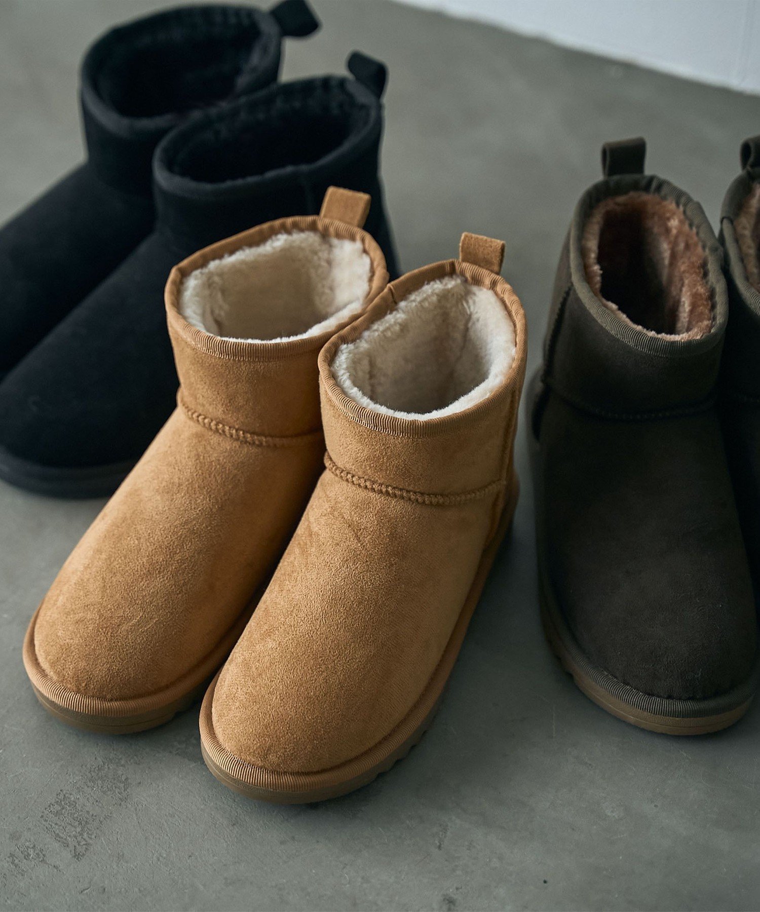 フェイクムートンショートブーツ GYDA（ジェイダ） ブーツ フェイクムートンplatformショートブーツ