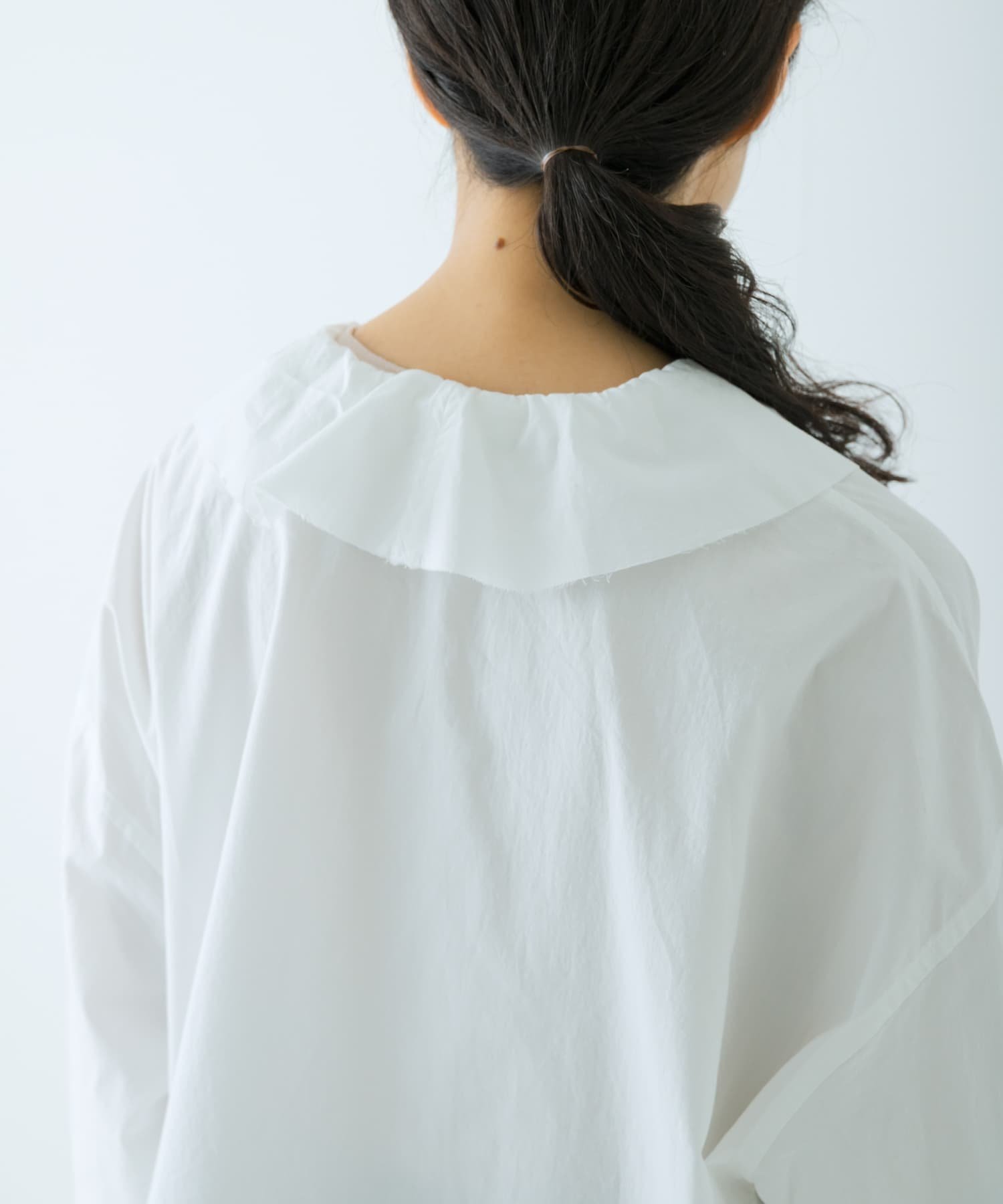 かぐれ｜コットンフリルカラーシャツ | Rakuten Fashion(楽天