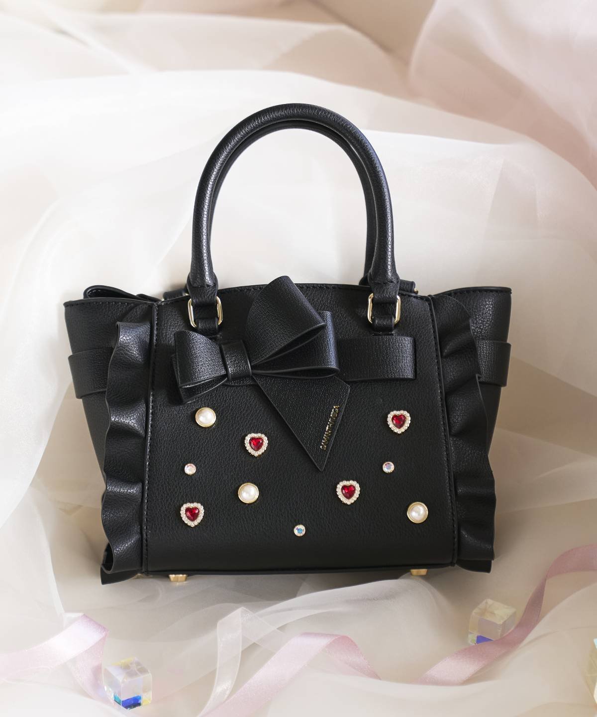 SAMANTHAVEGA｜「クロミコレクション」フリルハンドバッグ | Rakuten