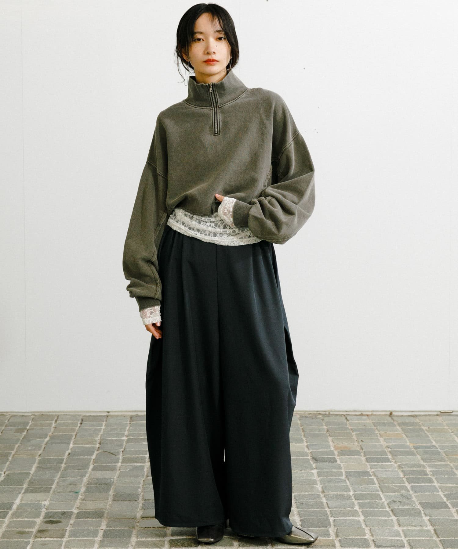 KBF｜ハーフZIPリメイクスウェット | Rakuten Fashion(楽天