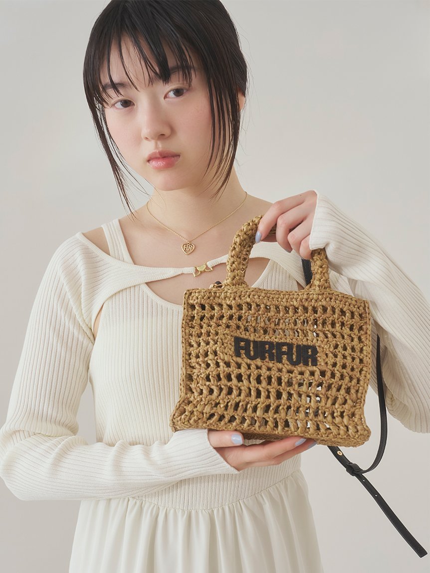 FURFUR｜【限定カラー】ラフィアロゴトートバッグ | Rakuten Fashion