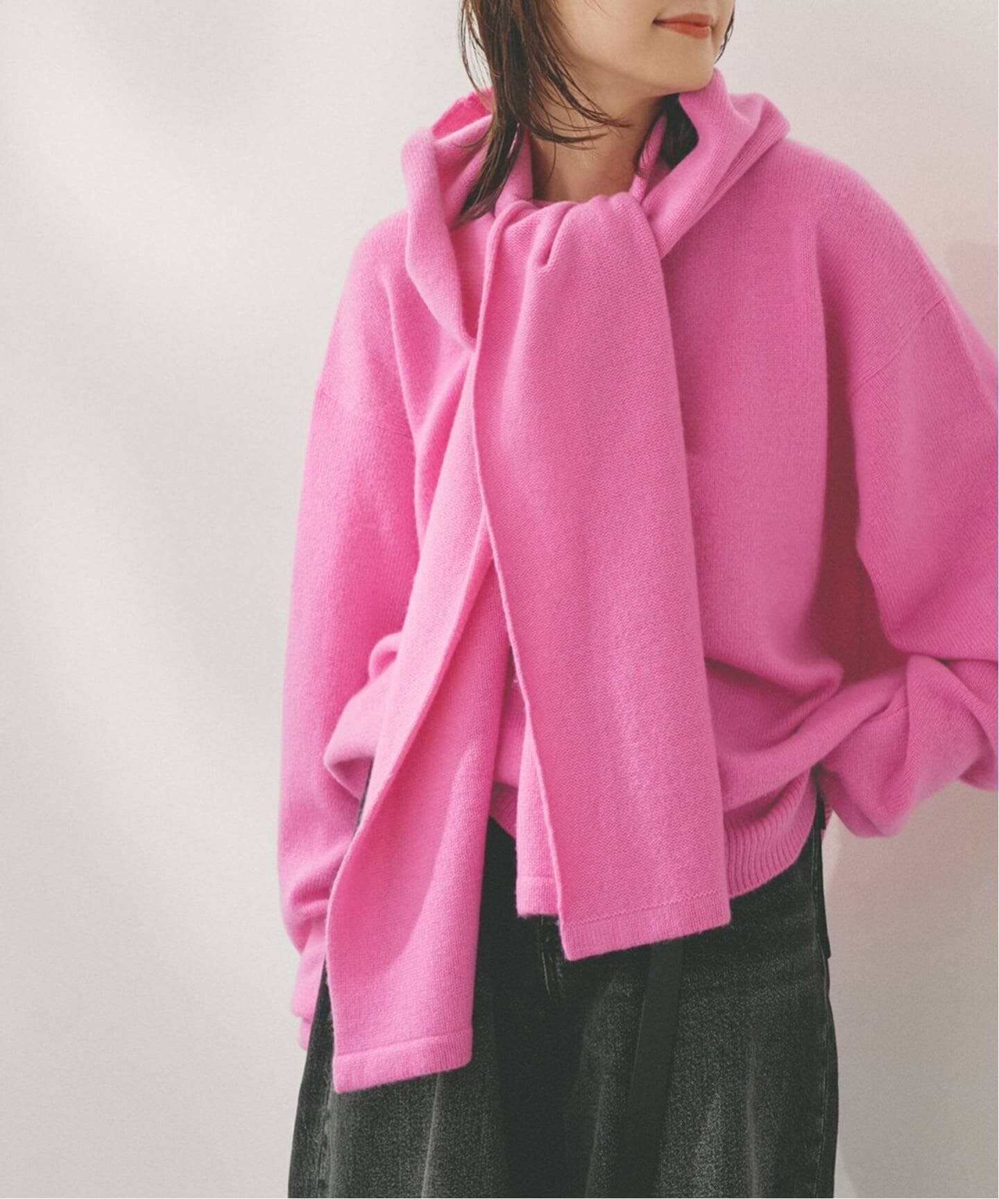 Spick & Span｜Higuchi*Sカシミヤ混フードマフラー | Rakuten Fashion